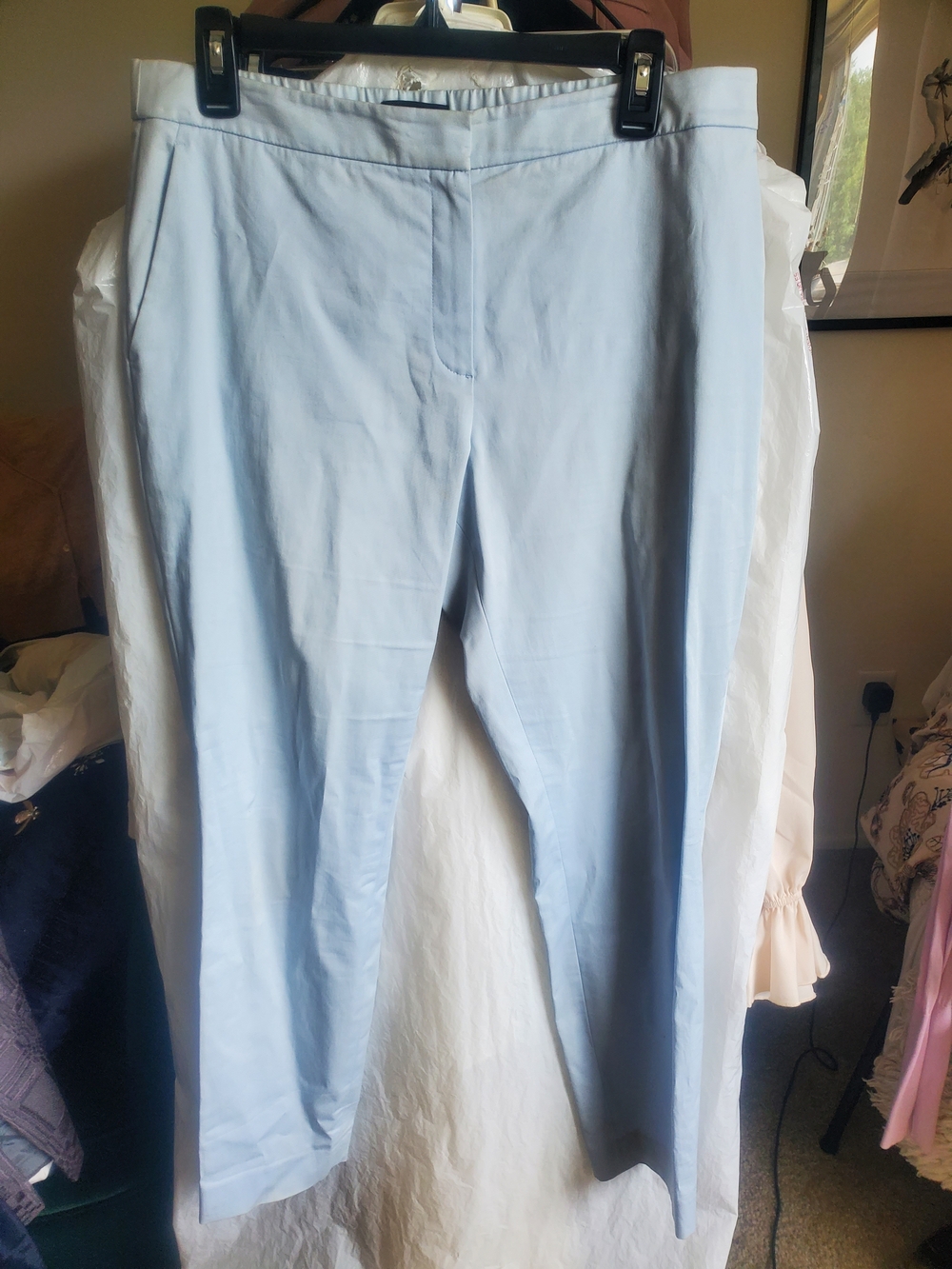 Theory Light Blue Tailored Trousers
